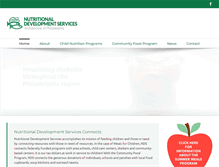 Tablet Screenshot of nutritionaldevelopmentservices.org